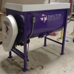 3403 Mixer with Tarleton State Colors | Kase Conveyors